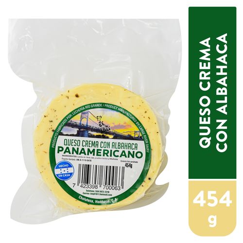 Queso Panamericano Crema Albahaca Lacteo - 454 g