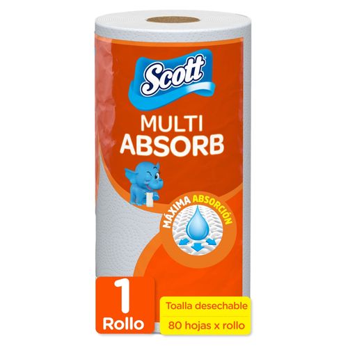 Toalla de Papel Scott Multi Absorb - 1 Rollo 80 Hojas