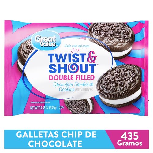 Galleta Great Value Chocolate Doble Crema- 435gr