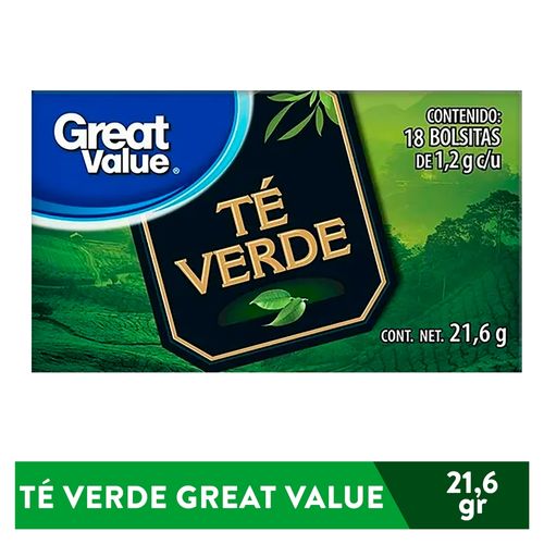 Té Verde Great Value 18 Uds -21.6 g