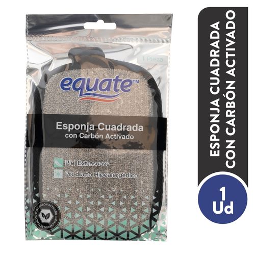 Esponja Cuadrado Equate Con Carbon Activado