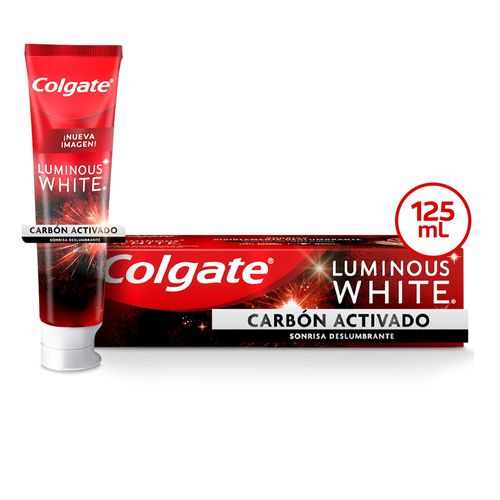 Pasta dental blanqueadora Colgate luminous white carbón activado - 125 ml