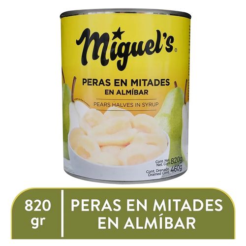 Peras Miguel's En Mitades - 820 g