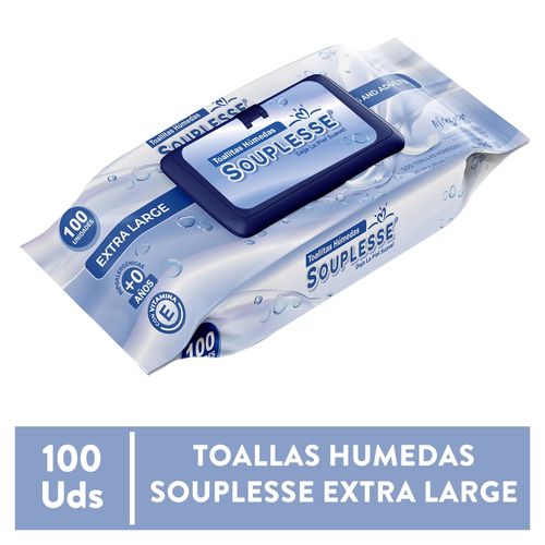 Toallas Húmedas Souplesse Extra Grande - 100 Uds