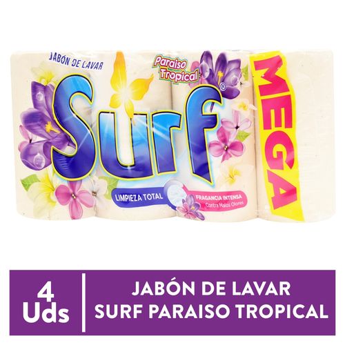 Jabón Surf Paraíso Tropical 4 Pack - 1900 g