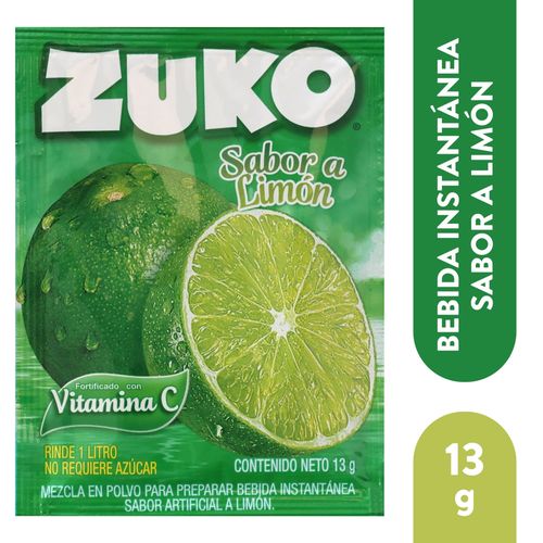 Bebida En Polvo Zuko Limón - 13 g