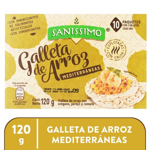 Galletas Arroz Mediterranea - 120 g
