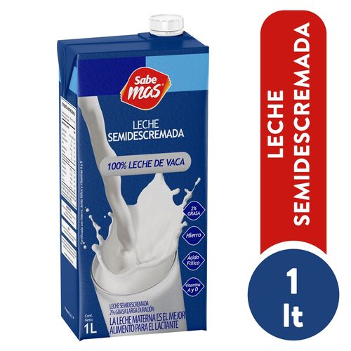 Leche Sabemas Uht Semidescremada - 1000ml