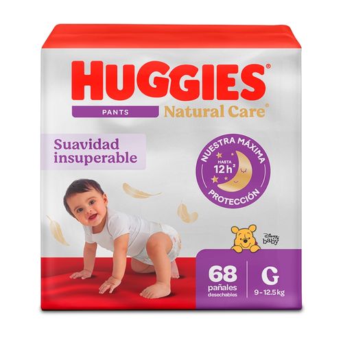 Pañales Huggies Natural Care Pants Etapa 3/G - 68 Unidades