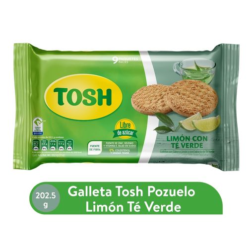 Galleta Tosh Pozuelo LimonCon  Te Verde - 202.5gr