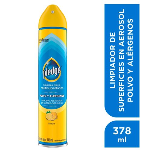 Limpiador Multisuperficies Pledge Limpieza Diaria en Aerosol Limón 378 ml