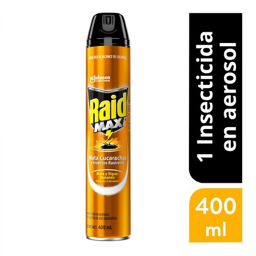 Insecticida Aerosol Raid Max Rastrero 400ml