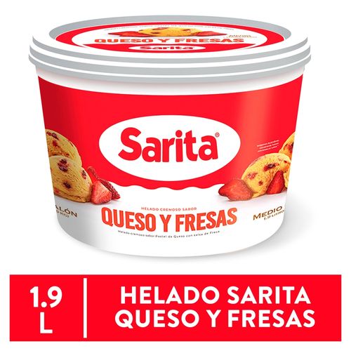 Helado Sarita sabor queso y fresas - 1000 g