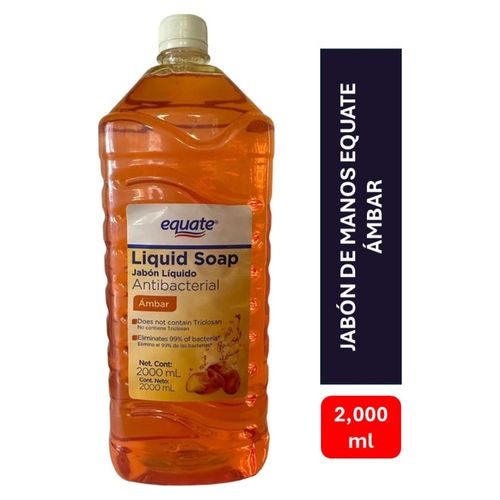 Jabón líquido Equate antibacterial ámbar - 2000 ml