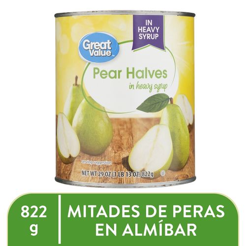 Peras Great Value en Almíbar - 822 g
