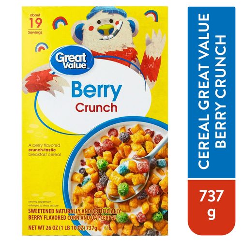 Cereal Great Value, Berry Crunch -737 g