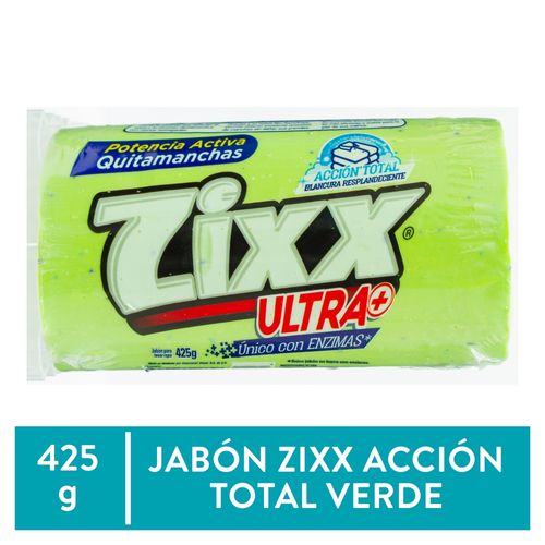 Jabón Zixx Accion Total Verde - 425Gr