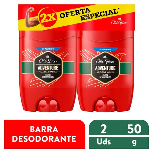 Barra Desodorante Old Spice Adventure 2 Unidades - 50gr