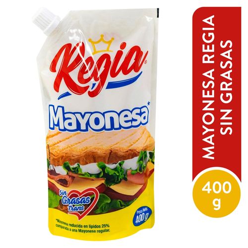 Mayonesa Regia Sin Grasas Trans Doypack - 400 g
