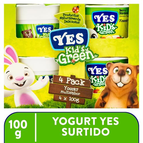 Yes Yogurt Kids Surtido 4 Pack - 100 g