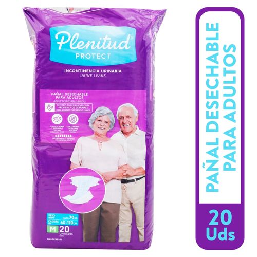 Pañales Para Adulto Plenitud Protect Talla M Incontinencia Intensa - 20Uds