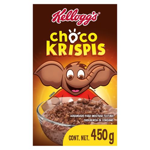 Cereal Kellogg's Choco Krispis Sabor A Chocolate, Granos De Arroz Inflado - 450 g