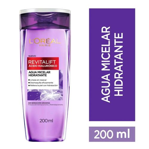 Agua Micelar Hidratante L'Oréal París Revitalift Ácido Hialurónico - 200ml