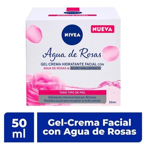 Gel Crema Nivea Facial Agua Rosas 50ml