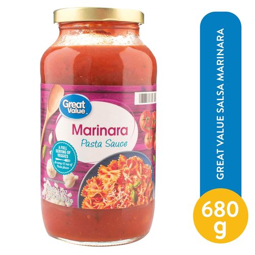 Salsa Great Value Marinara Para Spaguetti - 652 g
