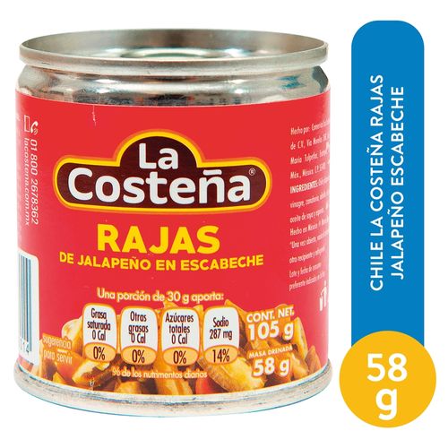 La Costena Chile Jalapeno En Rajas 105g