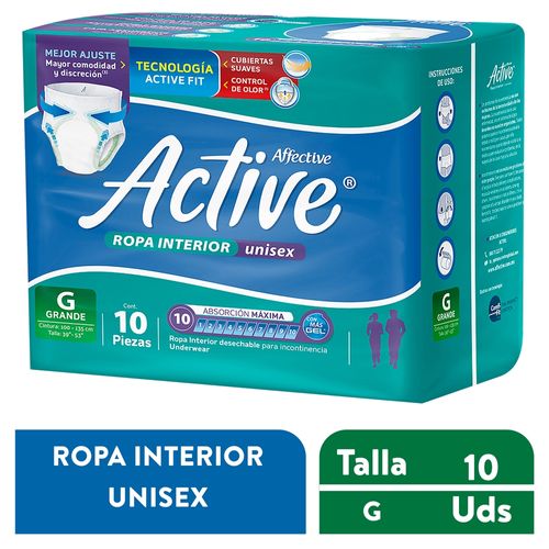 Pañal para adulto Affective Active pants talla XG - 10 Uds