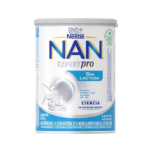 Fórmula Infantil Nan® Expertpro Sin Lactosa Lata, Con Probiótico L.reuteri, Nucleótidos Y Dha- Ara - 400g