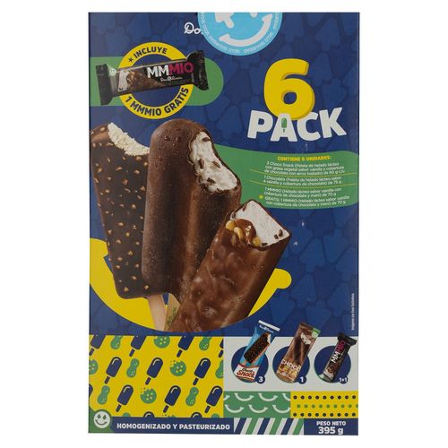 Paleta Dos Pinos Choclt Chcsnk 6pk 395gr