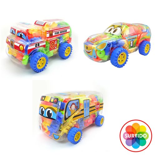 Vehículo Adventure Force con bloquess surtidos - 100 Pzas