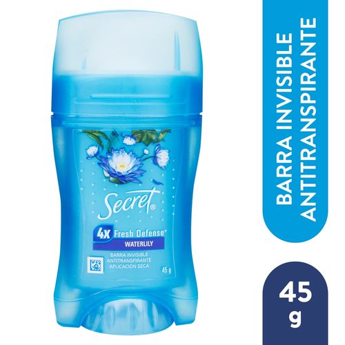Desodorante Secret Barra Waterlily - 45 g
