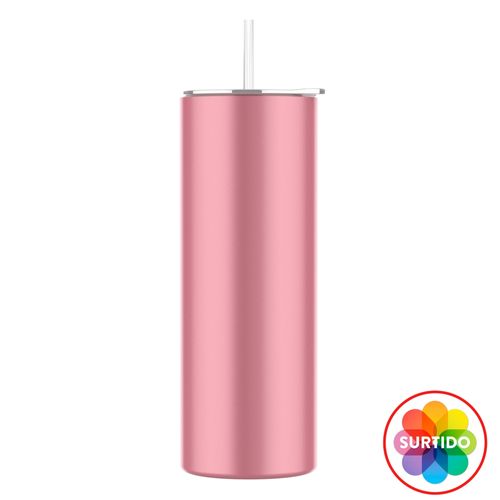 Tumbler Doble Pared Con Pajilla 600 Ml M