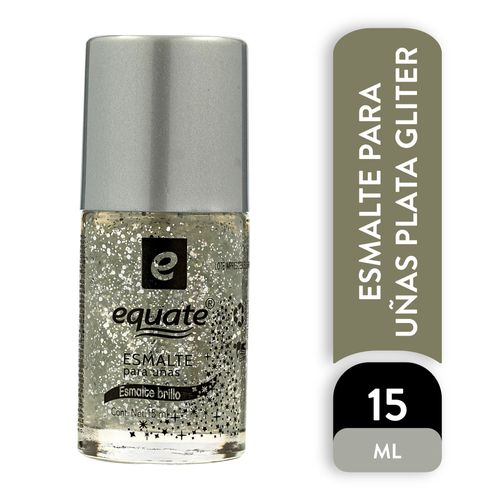 Esmalte Equate Plata Gliter 15Ml