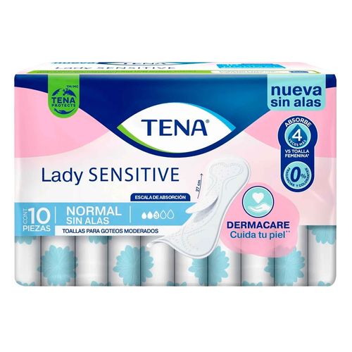 Toallas Tena Lady sensituve sin alas - 10 Uds
