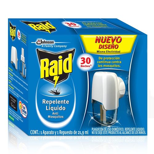 Repelente Raid Liquido 30 Noches - 21.9ml