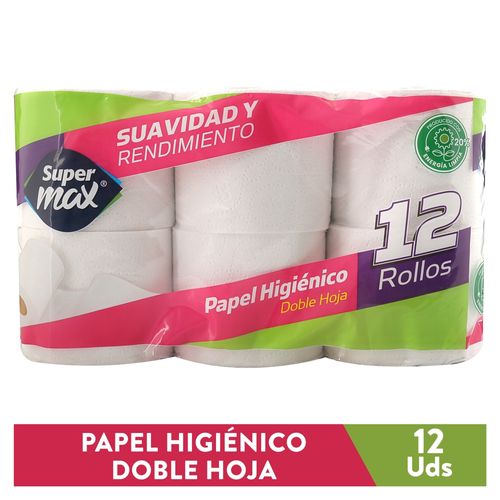 Papel Higienico Supermax 330 H Doble 12R