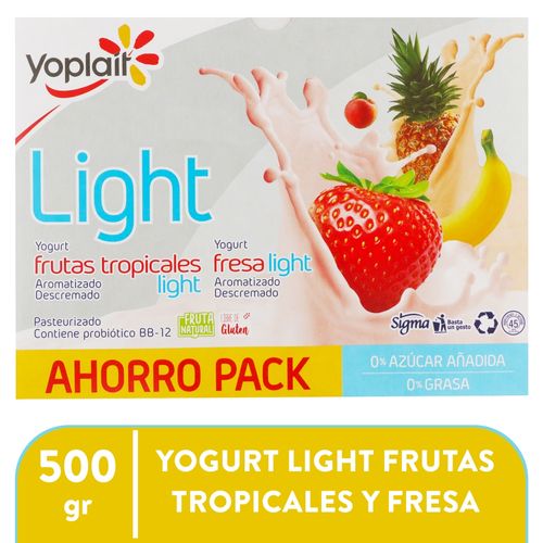 Pack Yogurt Yoplait Fruta Light 4 500 Gr
