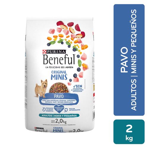 Comida para perro adulto Beneful minis y pequeño sabor pavo 2 kg