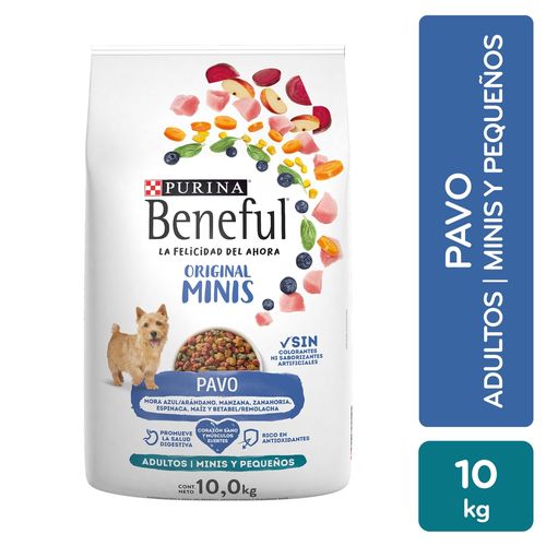 Comida para perro adulto Beneful minis y pequeño sabor pavo 10 kg