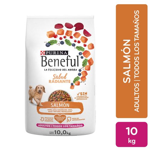 Comida para perro adulto Beneful sabor salmón 10 kg