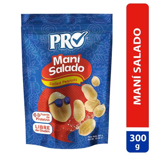 Maní Pro con sal Doy pack -300 g