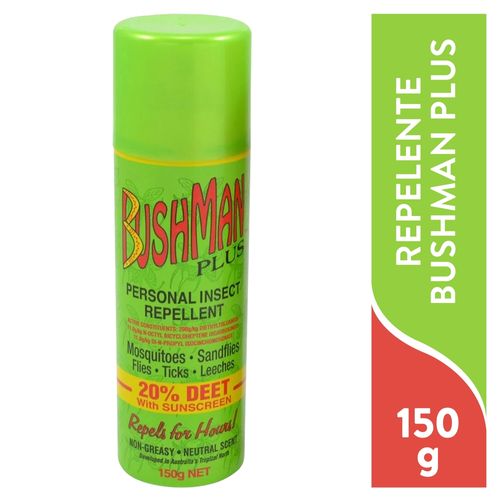 Repelente + Bloqueador Solar Bushman Plus 12 Horas De Protección Aerosol -150g