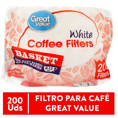 Filtro Great Value Para Cafe 8 A 12tazas