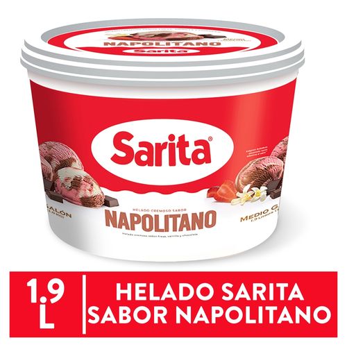 Helado Sarita Sabor A Napolitano- Medio Galón