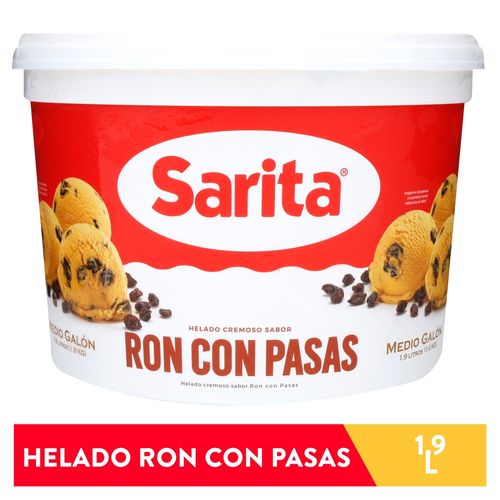 Helado Sarita Ron Con Pasas - 1000 g