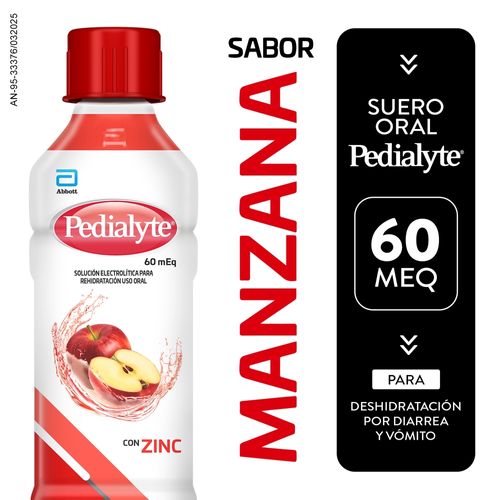 Rehidratante Pedialyte sabor manzana 60 mEq - 500 ml